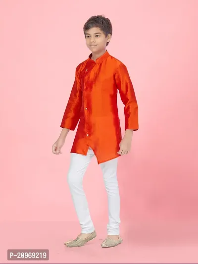 Aarika Boys Orange Kurta Pyjama-thumb2