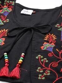 Trendy Black Cotton Jacket For Women-thumb1