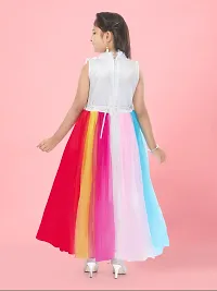 Aarika Girls Multi Colour Net Solid Gown-thumb3