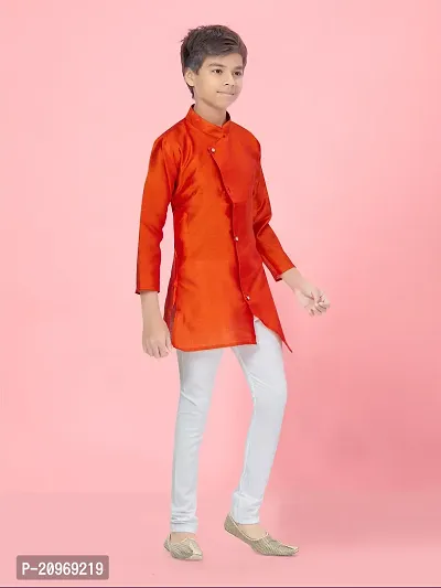 Aarika Boys Orange Kurta Pyjama-thumb3
