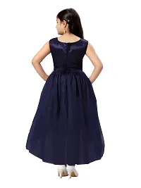 Fabulous Navy Blue Cotton Blend Printed Frocks For Girls-thumb3