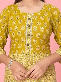 Aarika Girls Yellow Color Cotton Floral Kurti-thumb4