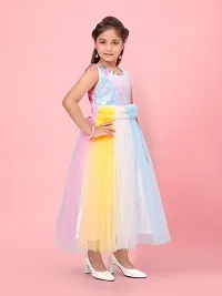Aarika Girls Multi Color Sequin Gown-thumb1