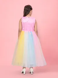 Aarika Girls Multi Color Sequin Gown-thumb3