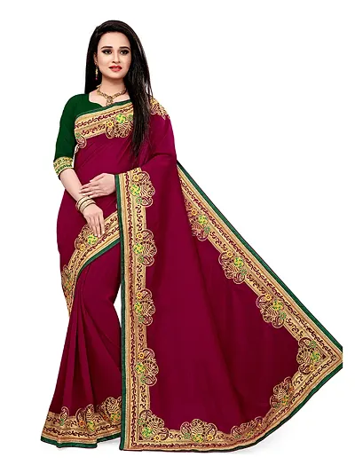 Elegant Silk Blend Saree with Blouse piece 