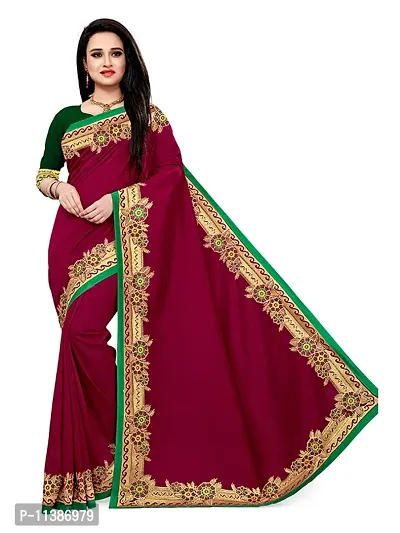 Beautiful Silk Blend Saree with Blouse piece-thumb0