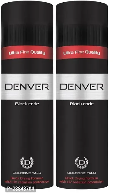 DENVER Black Code Cologne Body Talc, 50gm  (PACK OF 2)-thumb0