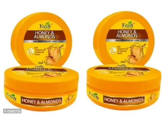 Yash Herbal Almond With Honey Deep Moisturising Skin Cream 200 Ml (Pack of 2)