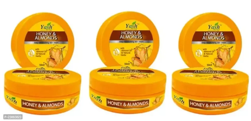 Yash Herbal Almond With Honey Deep Moisturising Skin Cream 200 Ml (Pack of 3)-thumb0