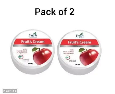 Fruits Cream With Fruit Extract  Vitamin E, Nourshing Skin Cream Each 200ml (Pack of 2)