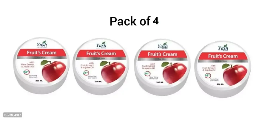 Fruits Cream With Fruit Extract  Vitamin E, Nourshing Skin Cream Each 50ml (Pack of 4)