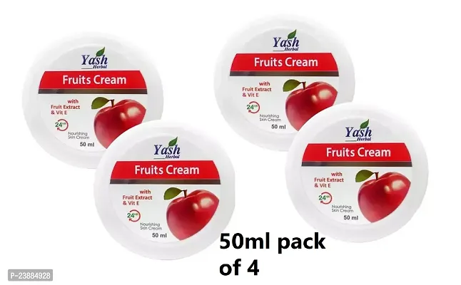 Fruits Cream With Fruit Extract  Vitamin E, Nourshing Skin Cream Each 50ml (Pack of 4)