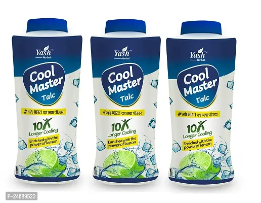 Yash Cool Master Talcum Pawder,100gm,10x Longer Cooling Summer Talc Powder,Pack Of 3-thumb0