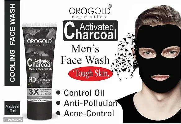 Professional orogold Charcoal Activated Facewash Pack of 01 With Charcoal Gel Peel Off Mask Pack of 01-thumb0