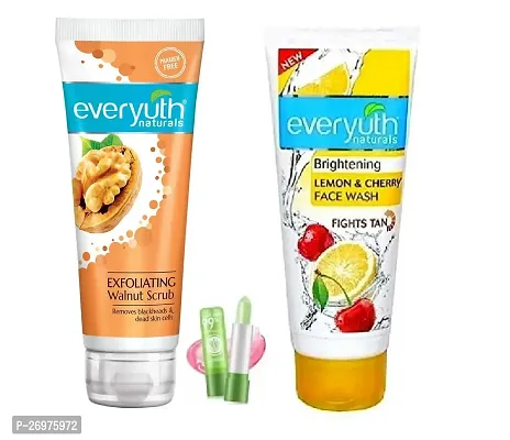 Everyuth Walnut + 36H Eyelinear + Everyuth LemonCherry  Face Wash Combo