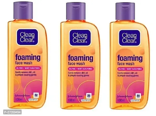 Clean  Clear Foaming Facewash, Pack of 3