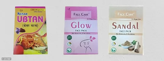 Kesar,Sandal,Glow Face Pack (Pack Of 3)