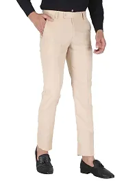 Shieldarm Slim Fit Beige Formal Trouser for Men - Polyester Viscose Bottom Formal Pants for Gents - Office Utility Formal Pants for Mens - 28-thumb3