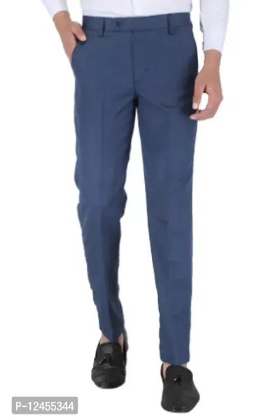 Stylish Fancy Polyester Slim Fit Formal Trouser For Men-thumb0