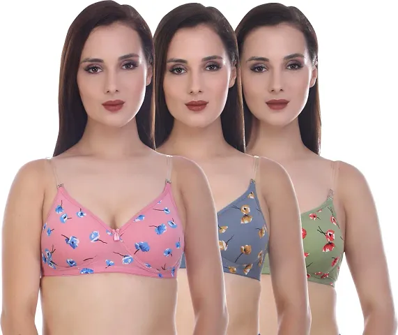 Apurwa Fashion Women T-Shirt Lightly Padded Bra (Multicolor)