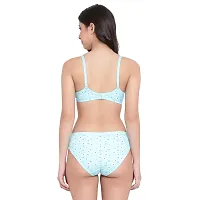 KITTU DYNAMIC Women Honeymoon Lace Bra Panty Lingerie Set (Pack of 1) (30, Sky)-thumb1