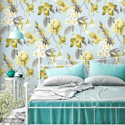 Aarudhra Shopee Floral  Botanical Black Wallpaper (140 cm x 90 cm)-thumb0