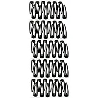 Ma Gayatri Traders Black Premium Metal Tic Tac Hair Clips for Girls and Women (Combo Set of 30 Pairs-60 Pcs)-thumb1