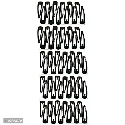 Ma Gayatri Traders Black Premium Metal Tic Tac Hair Clips for Girls and Women (Combo Set of 30 Pairs-60 Pcs)