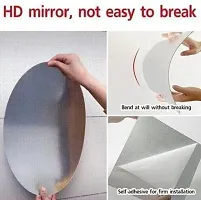 SUSVIJ Premium Oval Shape Adhesive Mirror Sticker for Wall On Tiles Bathroom, Bedroom Living Room Basin Mirror, Wall Mirror Stickers Unbreakable Plastic Wall Mirror 20 * 30 CM (Pack of 1)-thumb3