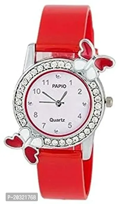 Stylish Red Plastic Binary Watches For Women