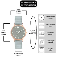 PAPIO Grey Color Leather Belt Ladies and Girls Analog Watch for Women (MT-318 Grey)-thumb1