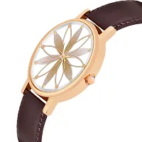 PAPIO Brown Color Leather Strap Ladies and Girls Analog Watch for Women (OP-118 Brown)-thumb4