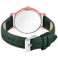 PAPIO Green Color Leather Band Analog Ladies and Girls Watch for Women (OP-124 Green)-thumb4