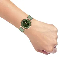 PAPIO Green Color Leather Belt Ladies and Girls Analog Watch for Women (MT-513 Green)-thumb4