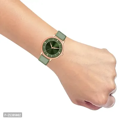 PAPIO Green Color Leather Belt Ladies and Girls Analog Watch for Women (MT-513 Green)-thumb5