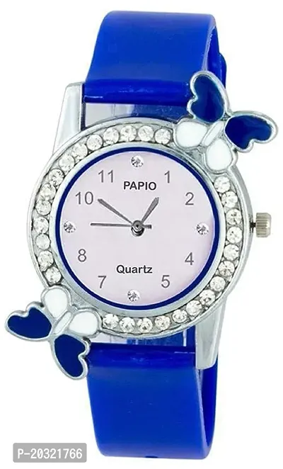 Stylish Blue Plastic Binary Watches For Women
