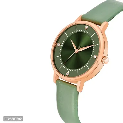 PAPIO Green Color Leather Belt Ladies and Girls Analog Watch for Women (MT-513 Green)-thumb2