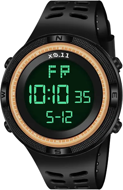 PAPIO Black Color TPU Band Digital Unisex Watch for Men and Boys