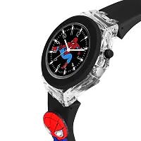 PAPIO Analog Black Color Silicon Band Cute Cartoon Design Multi-Function 7 Color Light Wrist Watch for Kids Children Boys and Girls-thumb3