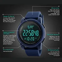 PAPIO Blue Color TPU Band Digital Unisex Watch for Men and Boys (DIGITAL-21 Blue)-thumb3