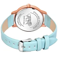 PAPIO Sky Blue Color Leather Band Analog Ladies and Girls Watch for Women (MT-605 Sky Blue)-thumb4