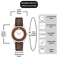 PAPIO Coffee Color Leather Belt Ladies and Girls Analog Watch for Women (MT-338 Coffee)-thumb1