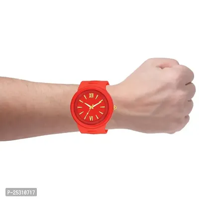 PAPIO Red Color Plastic Band Analog Boys Watch for Men (MN-108 RED)-thumb3