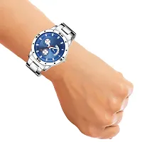 PAPIO Silver Color Metal Band Boys Analog Watch for Men (MN-173-BLUE)-thumb4