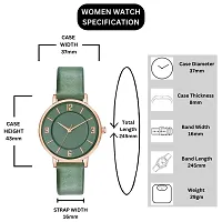 PAPIO Green Color Leather Belt Ladies and Girls Analog Watch for Women (MT-393 Green)-thumb3