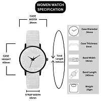 PAPIO White Color Leather Belt Ladies and Girls Analog Watch for Women (MT-327 White)-thumb4