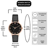 PAPIO Black Color Leather Belt Ladies and Girls Analog Watch for Women (MT-391 Black)-thumb4