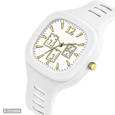 PAPIO White Color Plastic Band Analog Boys Watch for Men (Miler-White)-thumb5