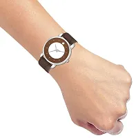 PAPIO Coffee Color Leather Belt Ladies and Girls Analog Watch for Women (MT-338 Coffee)-thumb2