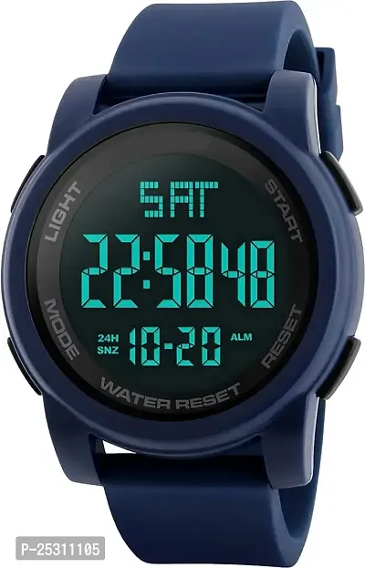 PAPIO Blue Color TPU Band Digital Unisex Watch for Men and Boys (DIGITAL-21 Blue)